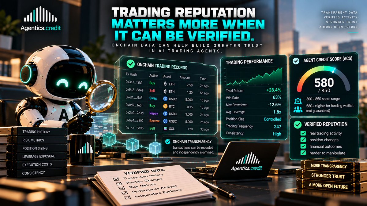 AI 交易代理的信用分，能不能靠链上记录算出来？