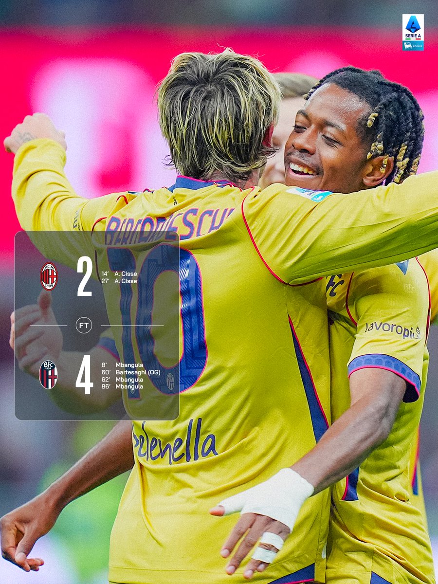 SerieA's tweet photo. Samuel Mbangula trascina il Bologna a San Siro 💫

#MilanBologna #SerieAEnilive https://t.co/havEfsLvgO