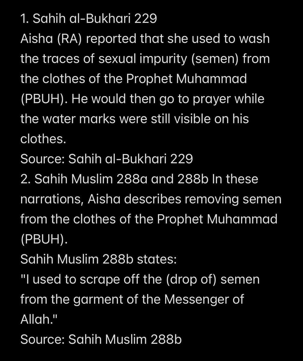 tripple3delete's tweet photo. Here’s a hadith explaining how 9 year old Aisha washed Muhammads cum off his clothes. The “Sahih” in Sahih -al-Bukhari stands for authentic btw incase you didn’t know. 

Fuck your pedophile religion. https://t.co/m3euCZNcgi