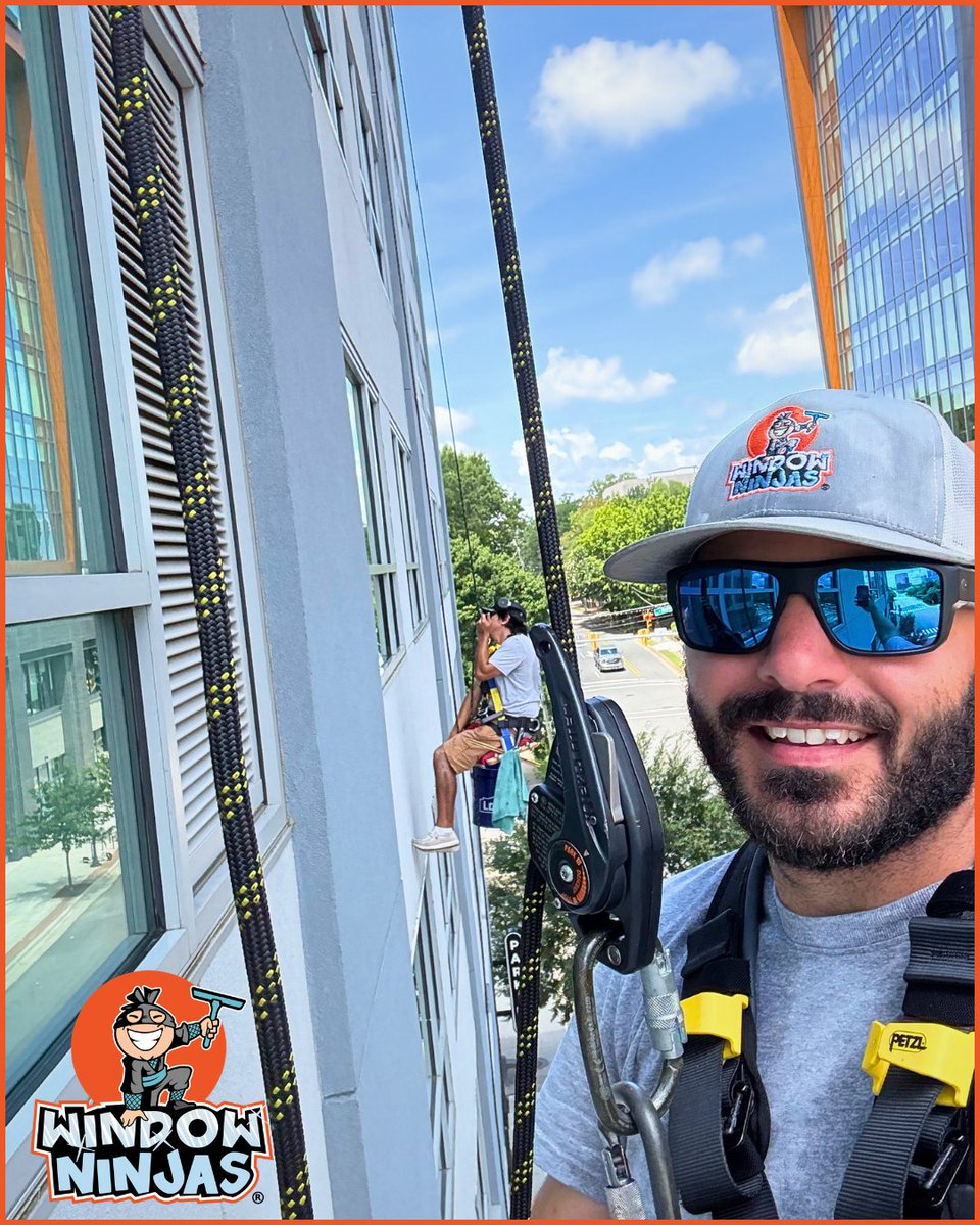 WindowNinjasUSA's tweet photo. Just another day at the office! 🥷
Scaling buildings isn’t part of your average 9-to-5, but we wouldn’t have it any other way✨
-
#windowninjas #windowcleaning #windowwashing #windowwasher #highrisebuilding #highrise #afraidofheights #notafraidofheights #highrisewindowcleaning https://t.co/5AckGR2VLS