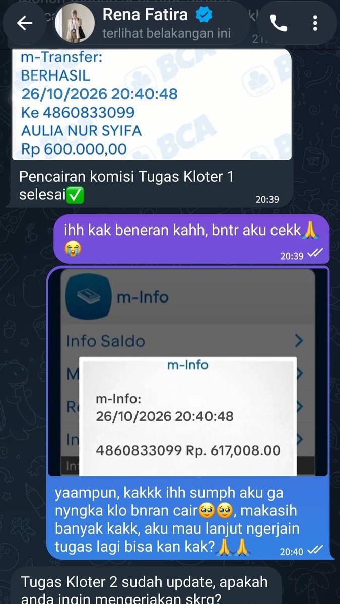 khairamayaa's tweet photo. jdi ini tuh job freelance, awal dpt 600rb, sarankuu klo dah dpat yg 600rb awal jgn dilanjutin, appun yg mreka tawarkan jgn pernah mau lanjut, yg begini emang sengaja ngasih krna buat pancingan
#freelance #zonauang #Loker #WFH #fyp https://t.co/7rNWnjCFmS