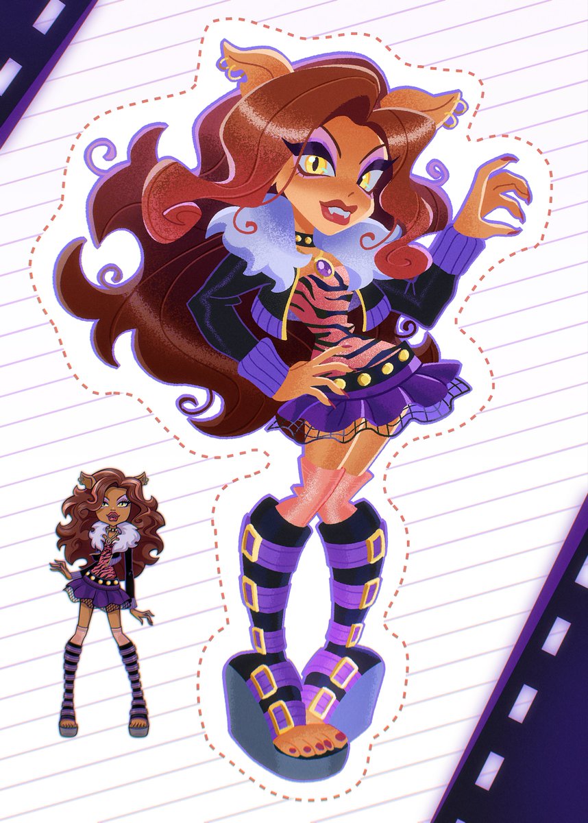 purplspun's tweet photo. Clawdeen Wolf 🌕 #MonsterHigh https://t.co/JyxquGMYT9