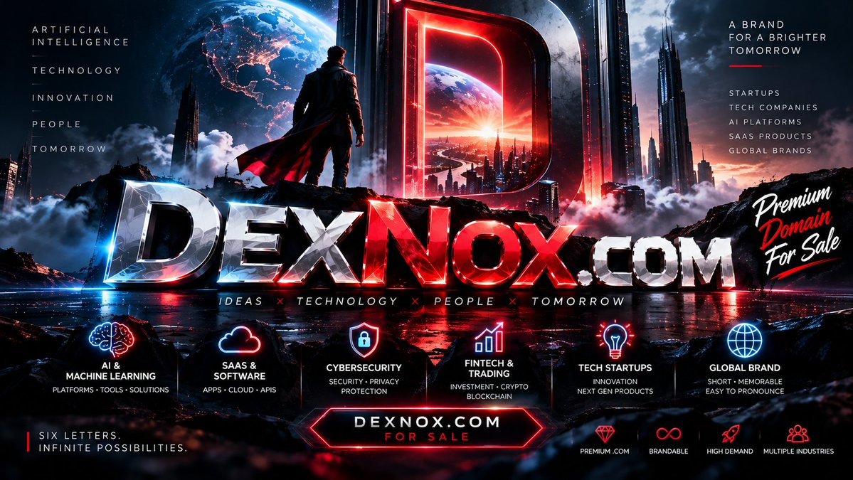 DexNoxOfficial's tweet photo. π Big brands start with unforgettable names.
β‘ https://t.co/llolh9ymSP β FOR SALE
Bold. Memorable. Built to stand out.
A powerful brandable .COM for AI, Cybersecurity, SaaS & next-gen technology.
π₯ One name. Limitless potential.
#Domaining #DomainsForSale #DomainNames #Afternic #GoDaddy #DomainInvestor #WebDesign #OnlineBusiness #TechCommunity #SellDomains #SideHustle #BrandNames #DigitalRealEstate
