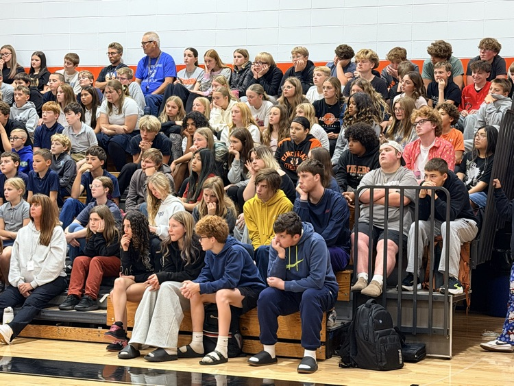 GreendaleLCSC's tweet photo. GMS, St. Lawrence, &amp; LHS CASA want to THANK Dearborn Co. Council &amp; Commissioners, JRAC Board, Dearborn Co. CASA, &amp; Lawrenceburg Kiwanis for the assembly through grant funding and Dearborn Co. Opioid Settlement Funds. Chris Herren's story reinforces making positive choices. https://t.co/LLPPAVPCb1