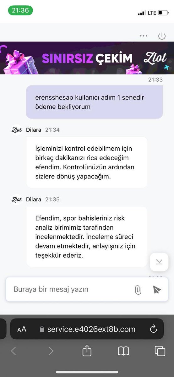 KaraListeTR's tweet photo. 🚨 ZLOT HAKKINDA CİDDİ BİR DOLANDIRICILIK İDDİASI!

Bir kullanıcı, Zlot hesabında bulunan yaklaşık 130-140 bin TL bakiyesini çekmek istediğinde hesabının kapatıldığını ve 10 Kasım 2025’ten bu yana parasına erişemediğini belirtiyor.

İddiaya göre para çekme talebinin ardından hesap kapatıldı. Canlı destekle yapılan görüşmelerde yalnızca “inceleme sürüyor” yanıtı verildi ve bugüne kadar somut bir açıklama yapılmadı.

💰 Kullanıcı, hesabındaki yaklaşık 130 bin TL bakiyenin eksiksiz ve gecikmesiz şekilde ödenmesini talep ediyor.

Zlot yönetimine soruyoruz:
Bir kullanıcının hesabı neden kapatıldı? İnceleme neden bu kadar uzun sürüyor? Hesaptaki bakiyenin ödenmesi konusunda neden açık bir bilgilendirme yapılmıyor?

Kullanıcının bu iddialarına ilişkin Zlot yönetiminden kamuoyunu aydınlatan, somut bir açıklama bekleniyor.

#Zlot #Mağduriyet