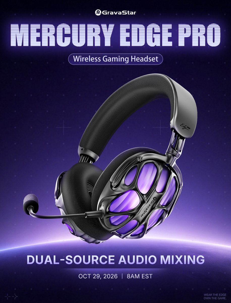 alexgtay's tweet photo. My Game: Battlefield 6
My Edge: DUAL-SOURCE AUDIO MIXING
@GravaStar_ #WhatsYourEdge #MercuryEdgePro #GamingHeadset #GravaStar https://t.co/yM0ZnE0KnZ