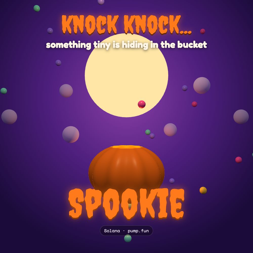 Spookiesolfun's tweet photo. knock knock 

something tiny is hiding in the candy bucket.

a little ghost that skipped the haunted house and went straight for the sweets.

https://t.co/ZYpr47cFCM https://t.co/7SZkT3zHwX