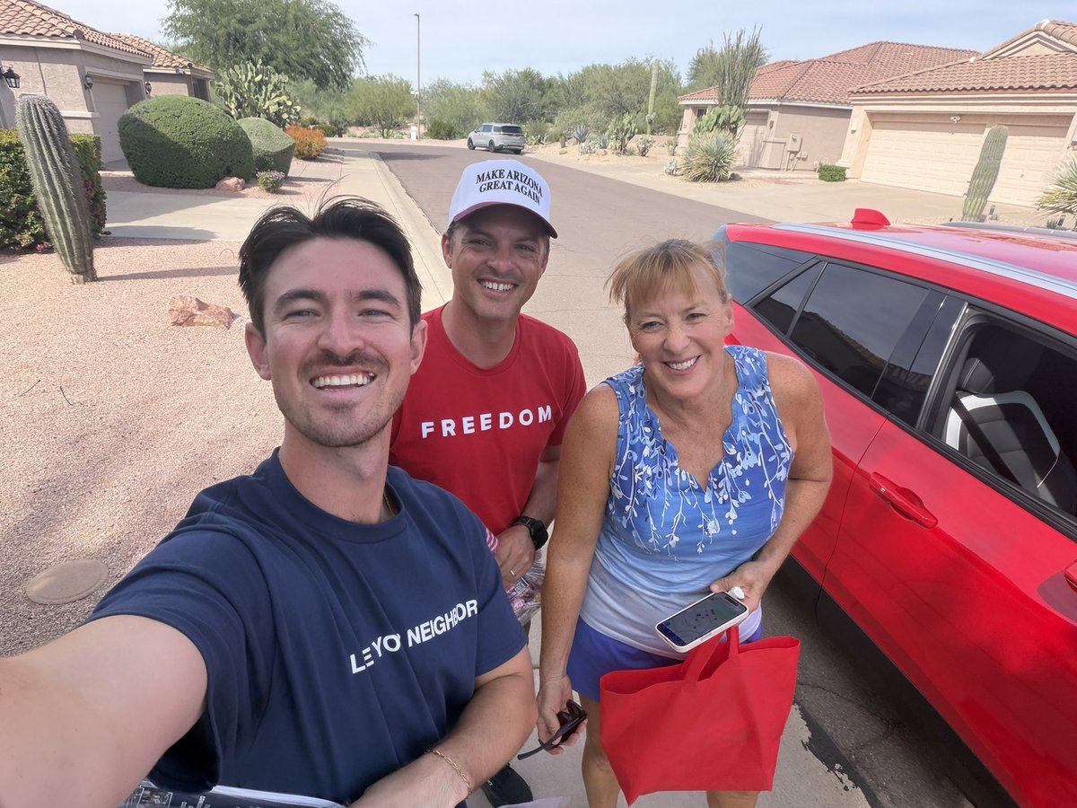 Rileigh_Simon's tweet photo. Out knocking doors in Desert Ridge!

Going hard every single day to make @andybiggs4az Arizona’s next governor.

We won’t stop until we win on November 3rd! 🇺🇸 @TPAction https://t.co/Dvajdh6rUp