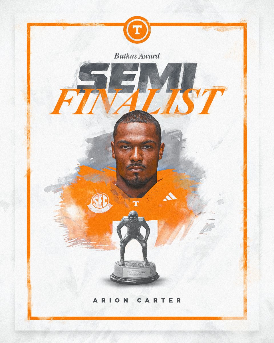 Vol_Football's tweet photo. Arion has been named a Butkus Award semifinalist

read more → https://t.co/PhzujDSg6G

#GBO 🍊 https://t.co/1bMCKT6fcu