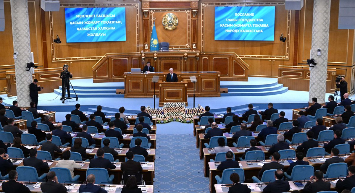 KZEmbassyCA's tweet photo. On October 28, President Kassym-Jomart Tokayev delivered his State of the Nation Address. Its centrepiece is People’s Construction, a $14 billion nationwide programme to modernise hospitals, schools, roads, utilities and housing by 2029.

What it means for international partners:

🌏 A Eurasian logistics hub. The new Aral–Caspian corridor will cut about 1,000 km from the Trans-Caspian route between China and Europe and shorten delivery times by up to three days.

⚛️ Nuclear and energy. Kazakhstan, the world’s top uranium producer, plans to begin building its first nuclear power plant as early as 2027 and aims for an electricity surplus by 2029.

💎 Critical minerals. A new national strategy will open geological data and invite partnerships with developed countries to integrate Kazakhstan into global value chains.

⚖️ Investor protection. An Investment Court based on English common law will be set up in Alatau City.

🤖 AI and digital economy. The country is putting artificial intelligence to practical use, backed by new supercomputers and a fibre-optic link across the Caspian seabed.

With GDP approaching $400 billion, Kazakhstan is building the infrastructure for its next stage of growth. Canadian businesses have new opportunities to partner in energy, mining, technology and logistics 🇰🇿🤝🇨🇦

#Kazakhstan #Canada