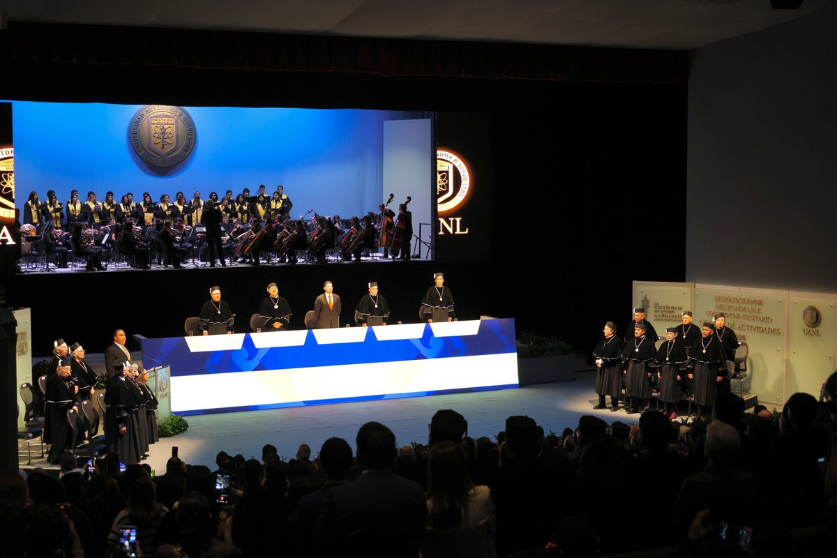 poderjudicialnl's tweet photo. La Magistrada @LauraPerlaNL Presidenta #PJENL, asistió al Informe de Actividades @uanl 2026, presentado por el Dr. Santos Guzmán López, rector de la #UANL
 #InformeUANL2026 #VinculaciónInstitucional #NuevoLeón https://t.co/lZqX9aZiEz
