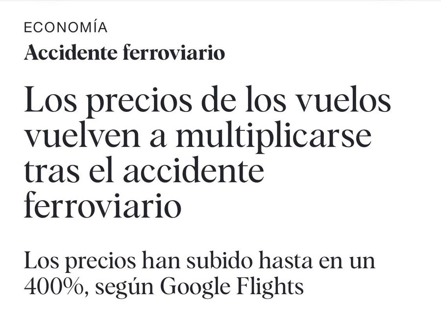 JulenBollain's tweet photo. Tras la tragedia de Adamuz, el Gobierno aprobó un decreto para frenar las subidas abusivas de precios en emergencias.

PP, Vox y Junts lo tumbaron el 26 de febrero.

Hacer negocio con una tragedia es indecente. Negarse a ponerle freno, también. https://t.co/iXMTHZgN57