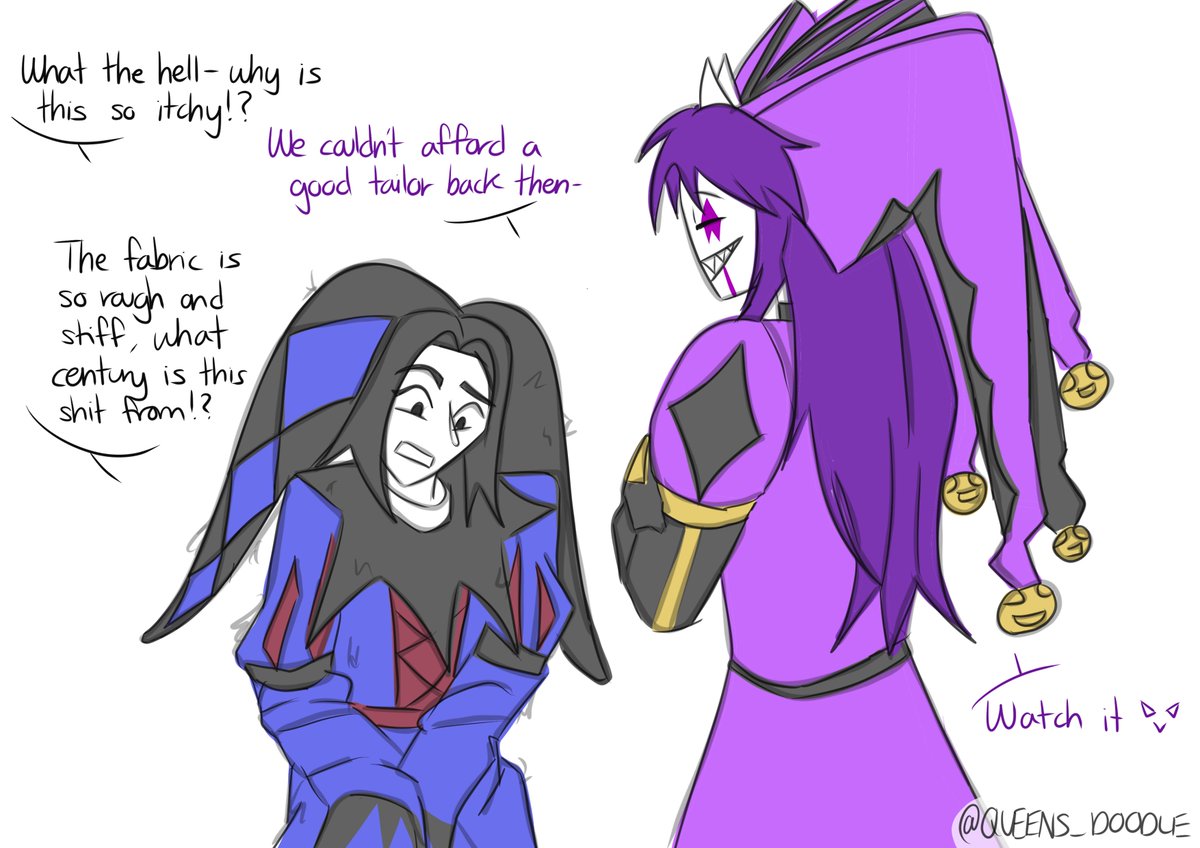 queens_doodle's tweet photo. I mourn Jester's old outfit #tfc #thefreakcircus https://t.co/fdBqxja6jF
