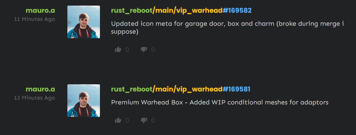 Protox0's tweet photo. VIP Warhead branch includes a Garage Door, a Charm & a Box? Not sure if some DLC or other style pack for another purpose? #Rust https://t.co/fDizbVi4PY