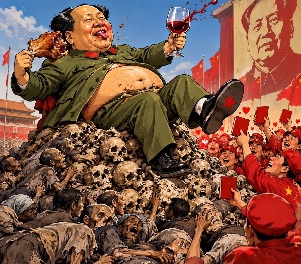Javierito321's tweet photo. Los chinos siguen llorando con lo de Mbappe, su ídolo Chino es responsable de 80 millones de muertes mas o menos.

Mao Zedong es el dictador con mas muertes en su nombre, “casualmente” era comunista. Lo mas gracioso es ver a chinos usando VPN para defender a su ídolo, ya que ni Twitter pueden usar. El gobierno chino les controla hasta la respiración.