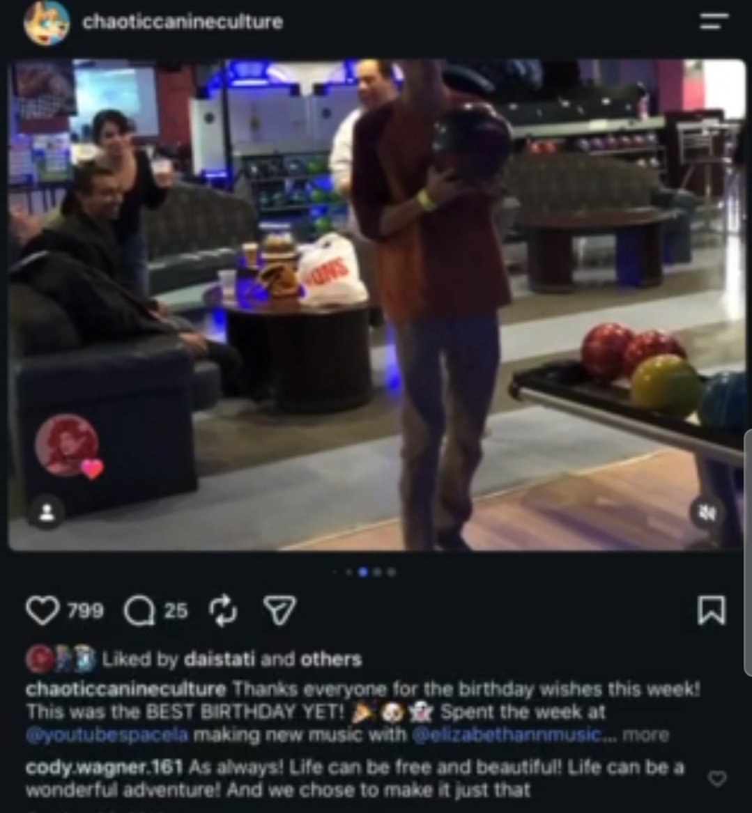 shrek_the_1ste's tweet photo. CK9C posted a photo of the bowling night Elizabeth mentioned and she's in it with all of the men. https://t.co/hOSSrmU2Ea