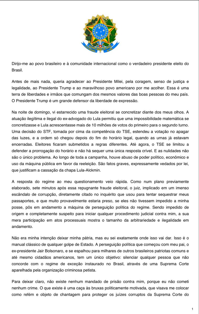 SrMitadas's tweet photo. 🚨 URGENTE - ULTRAMITO divulga pronunciamento ao Brasil.

"Dirijo-me ao povo brasileiro e à comunidade internacional como o verdadeiro presidente eleito do Brasil".

LENDÁRIO, MITOLÓGICO, MÍSTICO! https://t.co/ta6wi7FsbZ