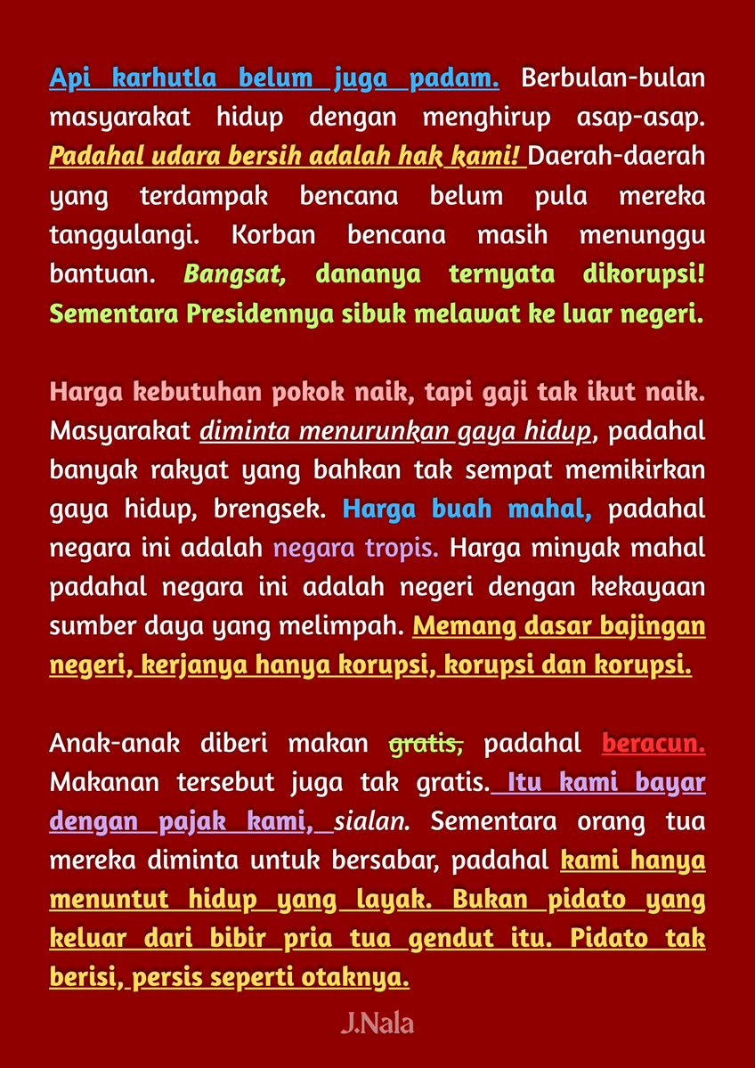 jnalabiru's tweet photo. Sayang, Maaf Kutinggal. Hari Ini Aku Berkencan dengan Aspal. Ada Rezim yang Harus Kuruntuhkan.

#INDONESIASADAR https://t.co/spQmUIlRZb