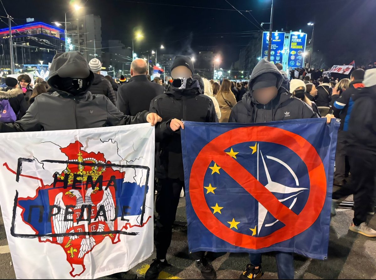 aleksthgrt's tweet photo. 🇷🇺🤝🇷🇸 Contrary to online propaganda, the Student list has put out statements:

- Kosovo is an integral part of Serbia
- "We respect Russia both as a great power and as our historically important partner, and in many cases even our protector. There will be no changes there."

Their goal – to explicitly combat Vucic's years of corruption. But the EU and its propaganda cronies pushed the idea of pro-EU.

The pro EU party in Serbia barely won 0.3% and didn't secure a single seat in Parliament.