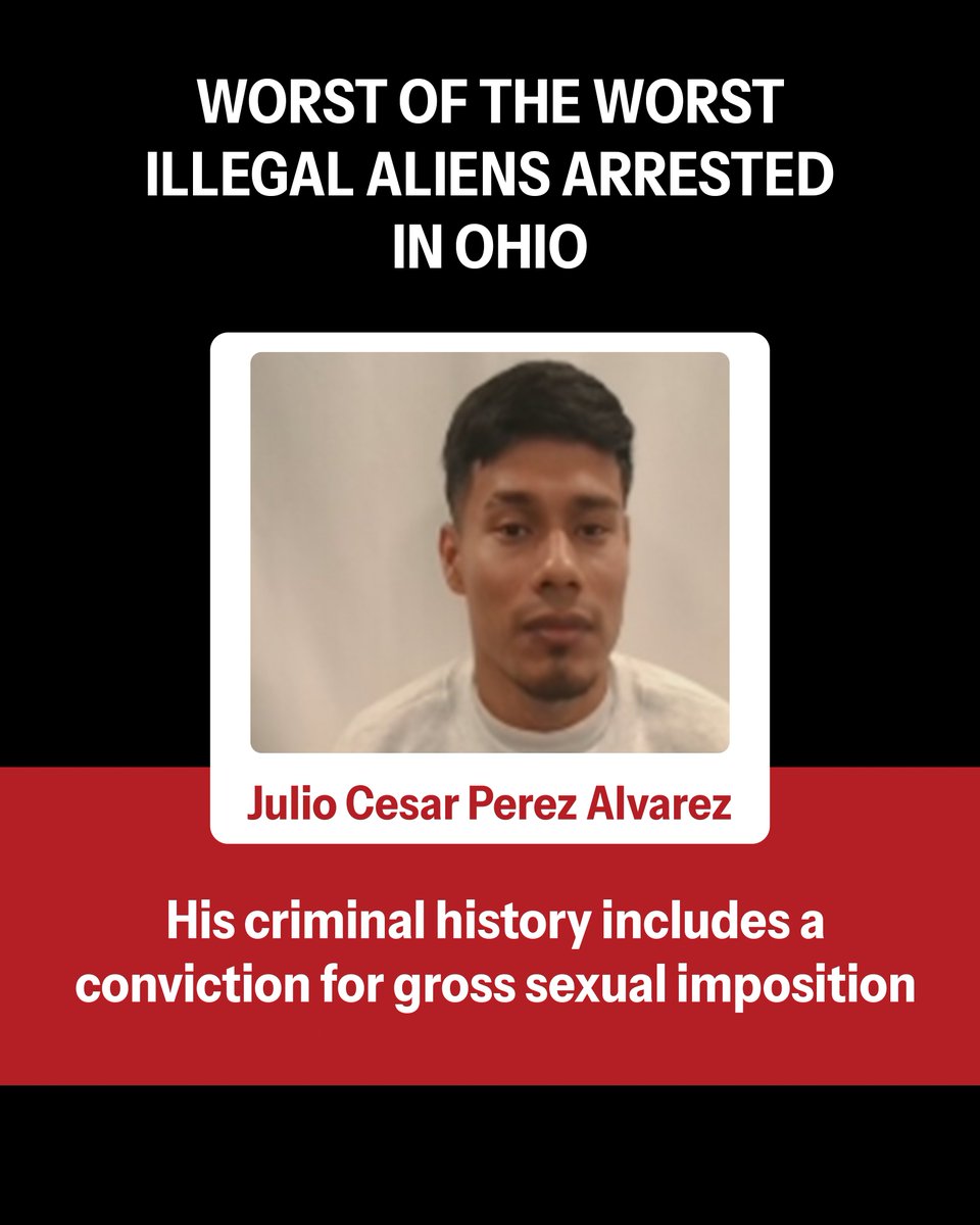 WhiteHouse's tweet photo. After years of the Biden Admin letting illegal alien criminals pour into America, the Trump Admin has locked down the border and taken the worst of the worst off our streets. ⬇️ https://t.co/AamUkaRq4D