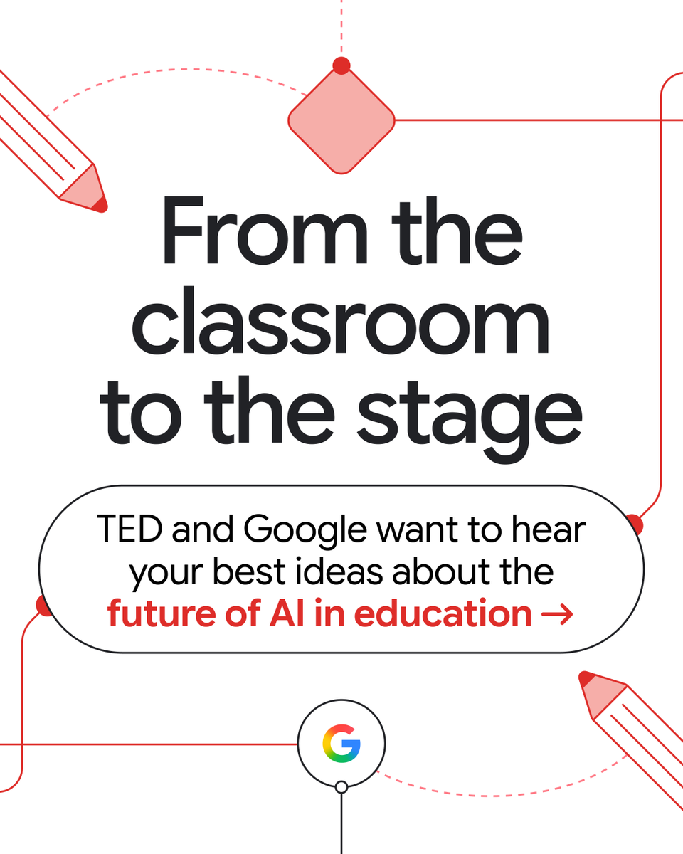 GoogleForEdu's tweet photo. Great ideas start in the classroom 💡 Share your vision with TED, Google, and the world.

Get started with the Idea Workshop today ➡️ https://t.co/lyB3BLYZU2 https://t.co/4crmhsoLS5