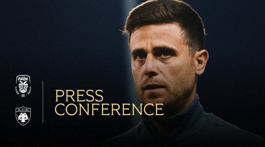PAOK_FC's tweet photo. #PressConf Οι δηλώσεις των δύο προπονητών μετά την λήξη του ΠΑΟΚ-ΑΕΚ. #PAOKAEK #SuperbetGreekCup #NewEra

🔗https://t.co/92Yz9pgOta https://t.co/J3qDp99ByP