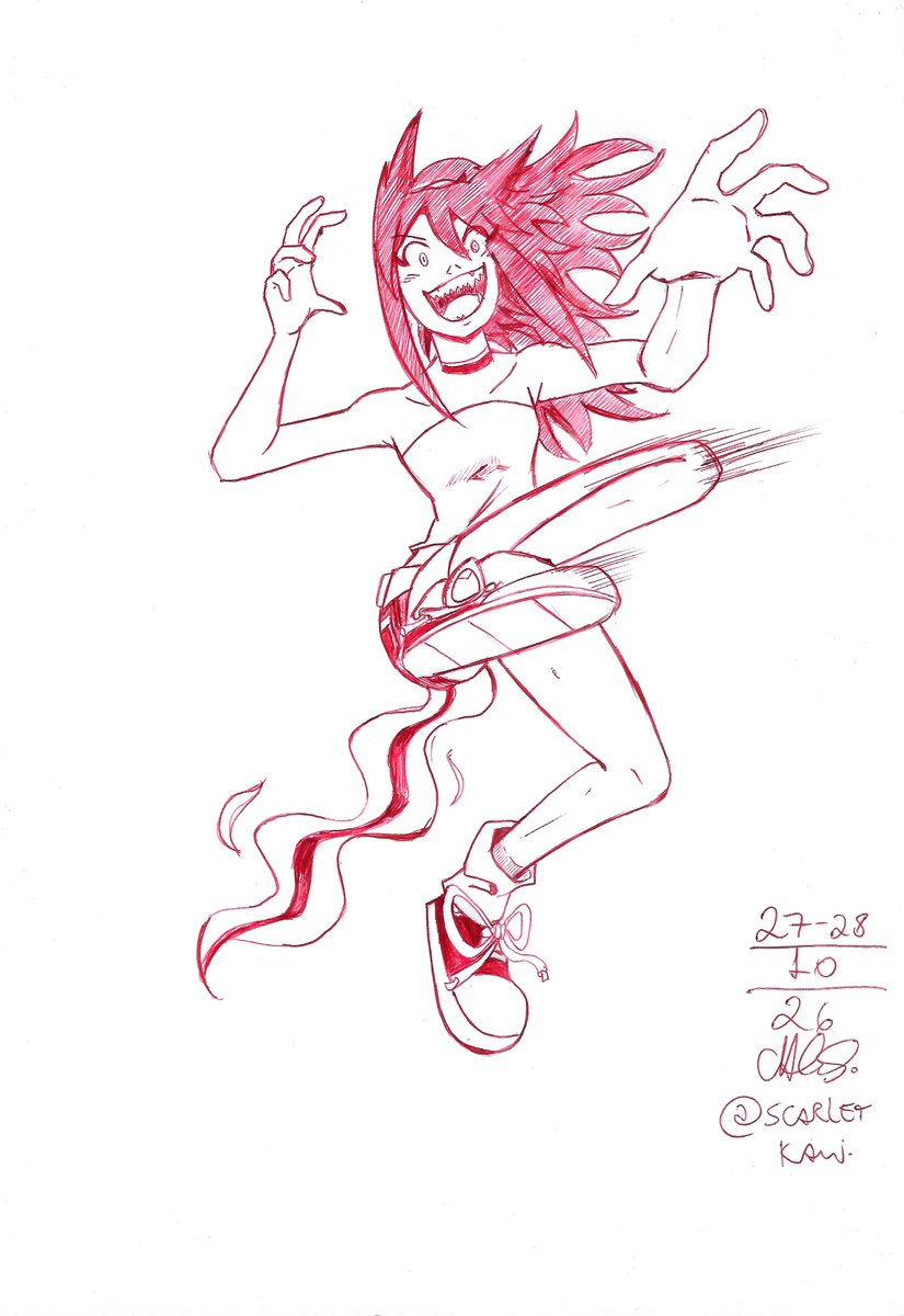 scarletkami's tweet photo. Dia tarde e noite boa pra todos nesse meio da semana, galeraaaaa~🦵🏼💥💥💥💖✨💖✨💖✨💖✨ 
Por fim, arte finalizada de caneta!! 
#brart #sketches https://t.co/SOKji09Zow