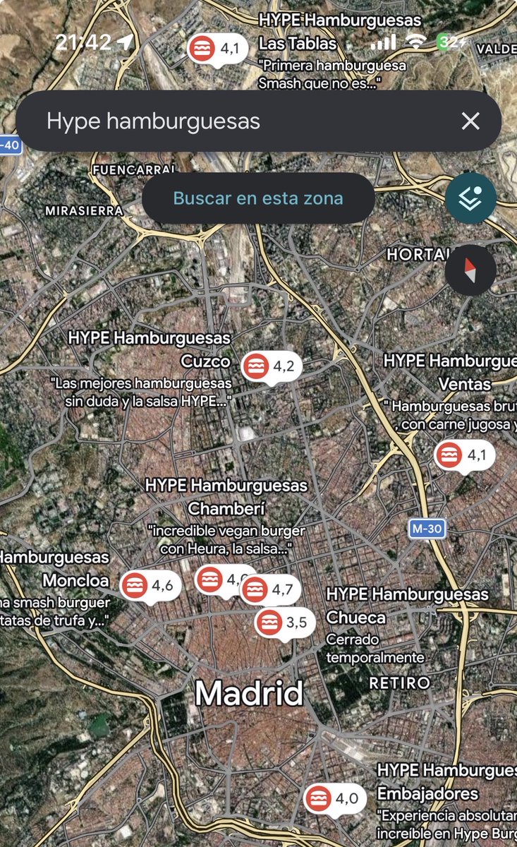 nostalgicopablo's tweet photo. ‼️DIFUSIÓN 🔁

El influencer Telmo Trenado es socio y cofundador de la cadena de hamburguesas HYPE.

Sería una pena que después de mofarse de una historia por el accidente de tren se le inundasen sus locales de malas reseñas.

Os dejo por aquí unos cuantos establecimientos 😁🫱🏻‍🫲🏼