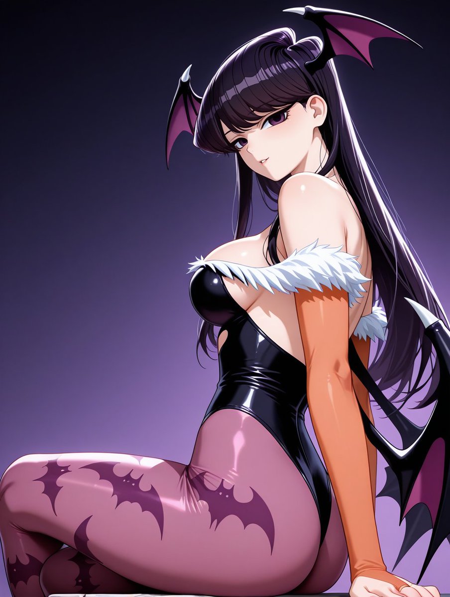 alixu_fayruz's tweet photo. Komi shouko con atuendo de Morrigan😎 https://t.co/U8di4Wl9jz
