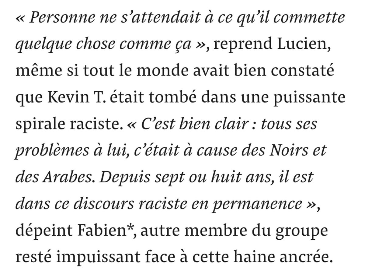 NassiraELM's tweet photo. @knafo_sarah @franceinfo Sarah Knafo, comme l'extrême droite dans son ensemble, réécrit l'histoire. 

Les témoignages des proches de Kevin T. parlent tous d'une dérive raciste de leur ami en raison des discours des chaînes d'info notamment.

Source : article de Mediapart
https://t.co/vVpNavAtdG https://t.co/6ELHQCXczy