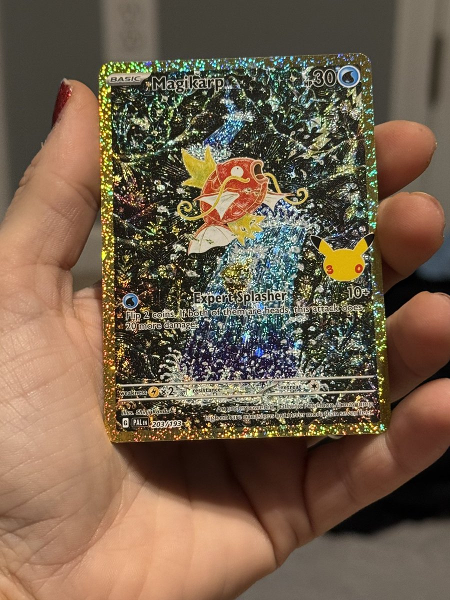 Rheaquaza's tweet photo. Thank you @Pokemon for reprinting this card with texture and glitter! https://t.co/3s2E9c6MRI