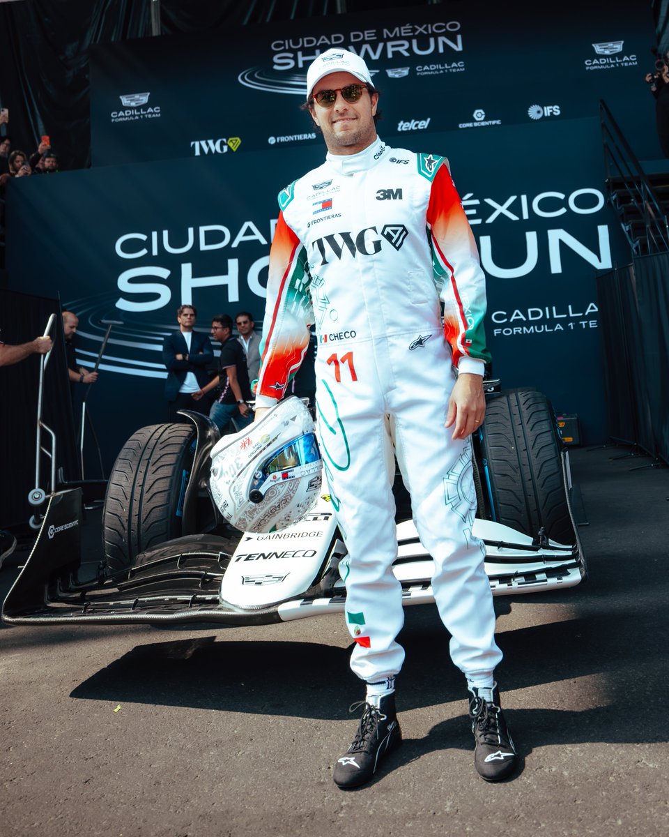 F1's tweet photo. Vamos Checo! 🇲🇽

@SChecoPerez pays tribute to his roots with a special race suit for his home Grand Prix 🤩

#F1 #MexicoGP https://t.co/yqsgHXPGP7