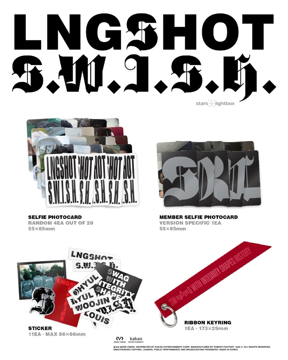 Starslightbox's tweet photo. [📢] PRE-ORDER PHOTOCARD EVENT🖤 LNGSHOT EP [S.W.I.S.H.] Standard Ver.

🎁 สุ่มแถมการ์ดพิเศษจาก STARSLIGHTBOX
🎁 สั่งซื้อแบบ SET รับการ์ดครบเซ็ต 5 ใบ

📆 ระยะเวลาการสั่งซื้อ ~ 9/11/2026 21:59 น.

🔗 https://t.co/5rkFls02Xr

#LNGSHOT #롱샷 
@LNGSHOT4sho #STARSLIGHTBOX https://t.co/SfB4amzdlK