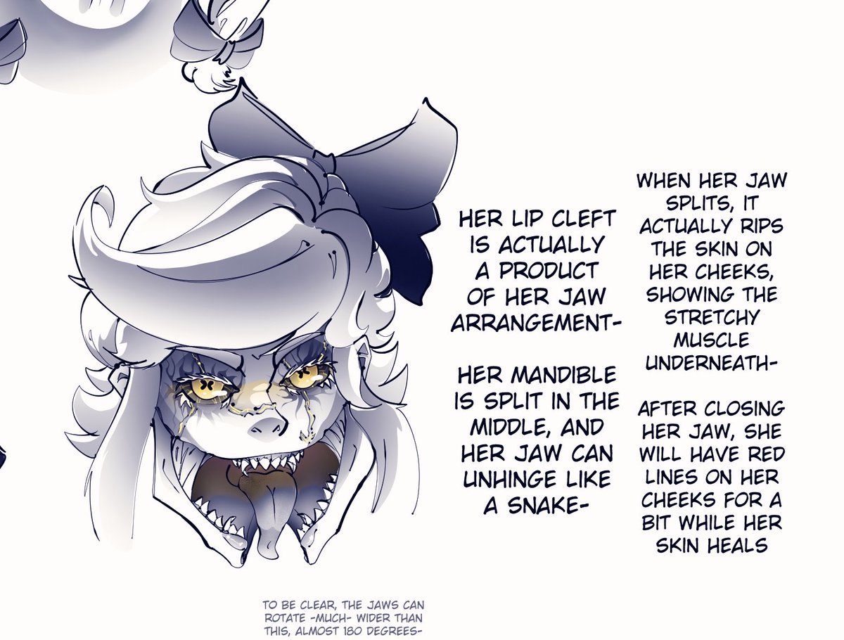 UltraMegacide's tweet photo. Close yo damn mouth when you chew young lady!!
As guessed, this is the reason she has a lower lip cleft

#MurderDrones #Cyn https://t.co/vDTQ3a8Ofh