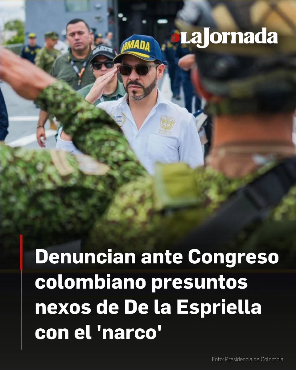 lajornadaonline's tweet photo. Sin cumplir tres meses en el gobierno, Abelardo de la Espriella, tendrá que explicar sus relaciones con el narcotráfico a la justicia de EU, luego de la denuncia documentada que presentó al Congreso de Colombia, el senador y ex candidato presidencial, Iván Cepeda. 

En un debate de control político liderado por el Pacto Histórico, sobre la política agraria, Cepeda enfiló sus acusaciones contra De la Espriella de quien dijo que “tiene nexos probados con narcotraficantes ligados al despojo de tierras, la gran minería y el narcoterrorismo”.

Lee la nota: https://t.co/oM6E8bQqUB