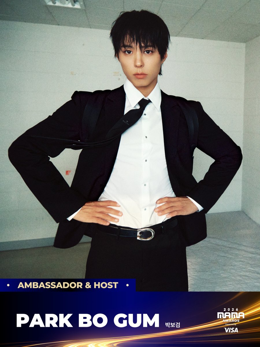 MnetMAMA's tweet photo. [#2026MAMA] AMBASSADOR & HOST ANNOUNCEMENT

Introducing PARK BO GUM as the 2026 MAMA AWARDS AMBASSADOR & HOST! ✨
Let's give him a big round of applause! 👏

#PARKBOGUM #박보검

MOVE THE STARS,
A MUSIC INTERSTELLAR
2026 MAMA AWARDS

2026.11.20-21 (KST)
KYOCERA DOME OSAKA & Mnet Plus 
🔗 https://t.co/kfhn2fX3bg 

#MAMAAWARDS #2026MAMAAWARDS