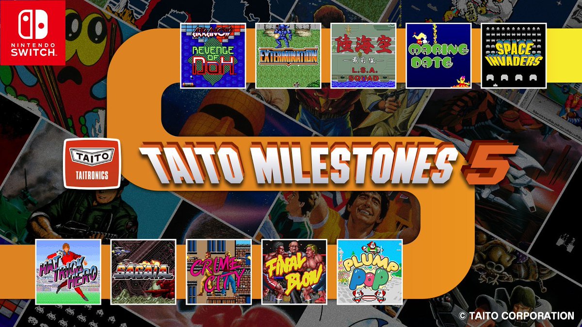 NinEverything's tweet photo. Taito Milestones 5 announced for Nintendo Switch https://t.co/Rm9jzVJVXN https://t.co/Pi5h2toFF4