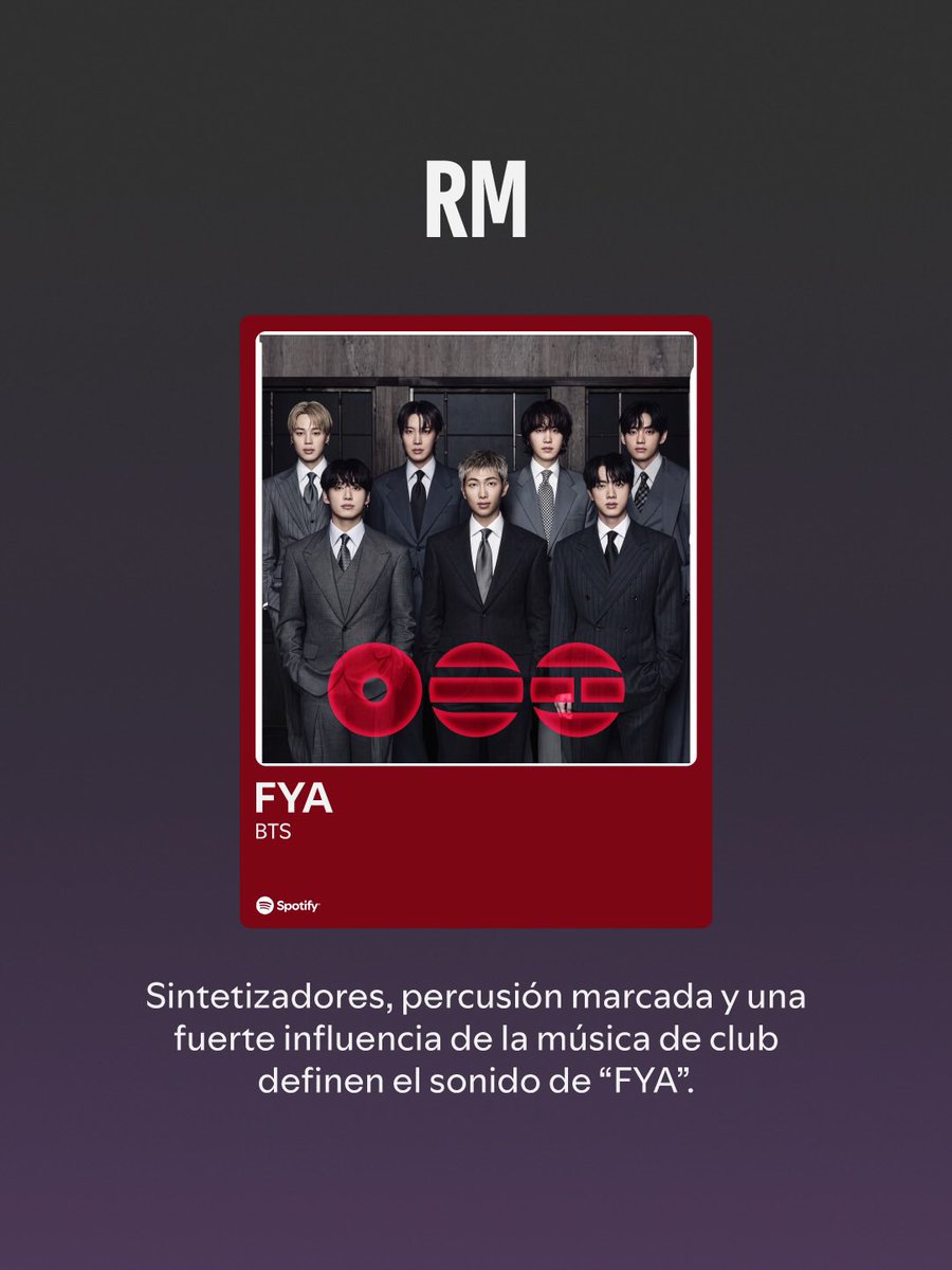 RiseOnBangtanAr's tweet photo. 📸 >> Spotify Argentina 🇦🇷 en Instagram. 

Siete integrantes, siete canciones y distintos sonidos que recorren la música de BTS. 💜
Seguí disfrutando en Spotify.

#BTS #방탄소년단 @BTS_twt @bts_bighit https://t.co/xGk62EkVX3
