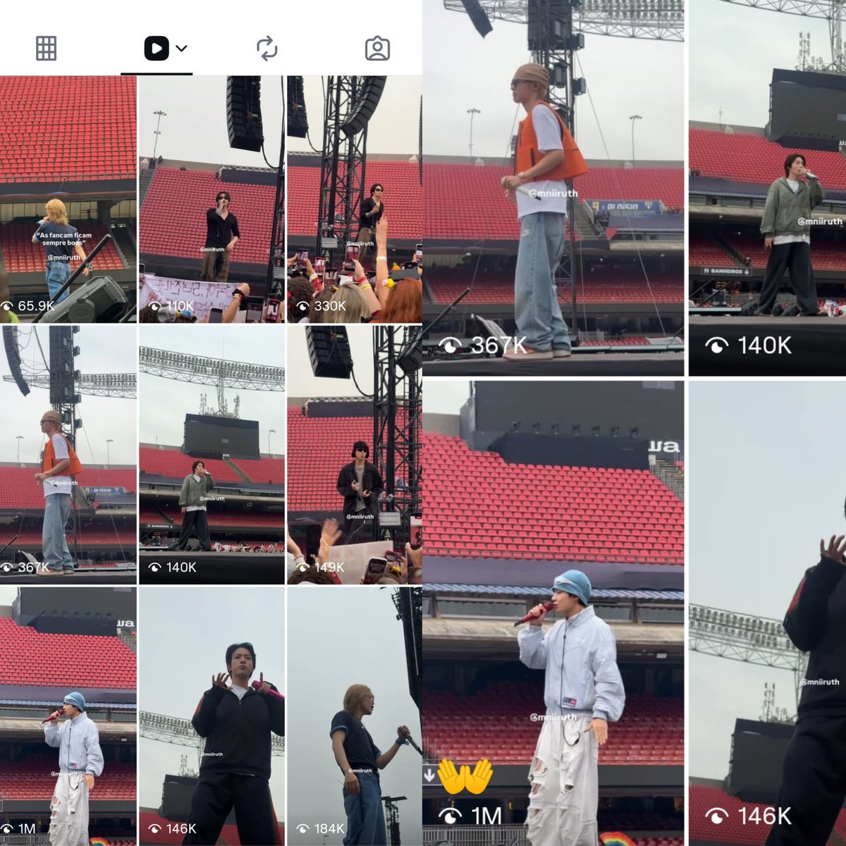 thvsarchive's tweet photo. the view difference is crazy 😭 taehyung’s fancam hit 1M views during the soundcheck for the first concert in brazil. baby is SO popular https://t.co/HHwWBvHrmO