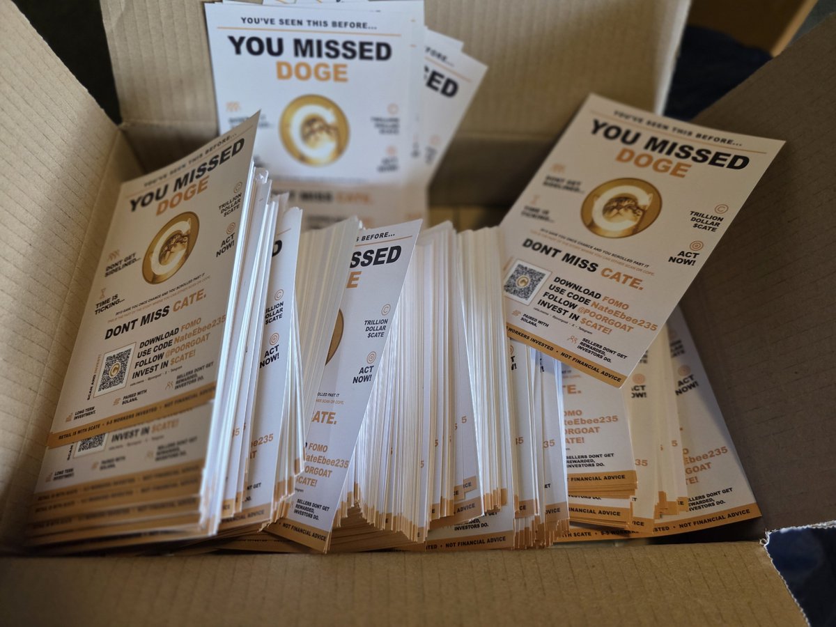 nateebee235's tweet photo. My new flyers are here just in time for @ameliabunny00 flyer comp!!!!
Few more days to go family get in there and get you some money for YOUR $CATE BAG!! https://t.co/ACJYvkXzPn
