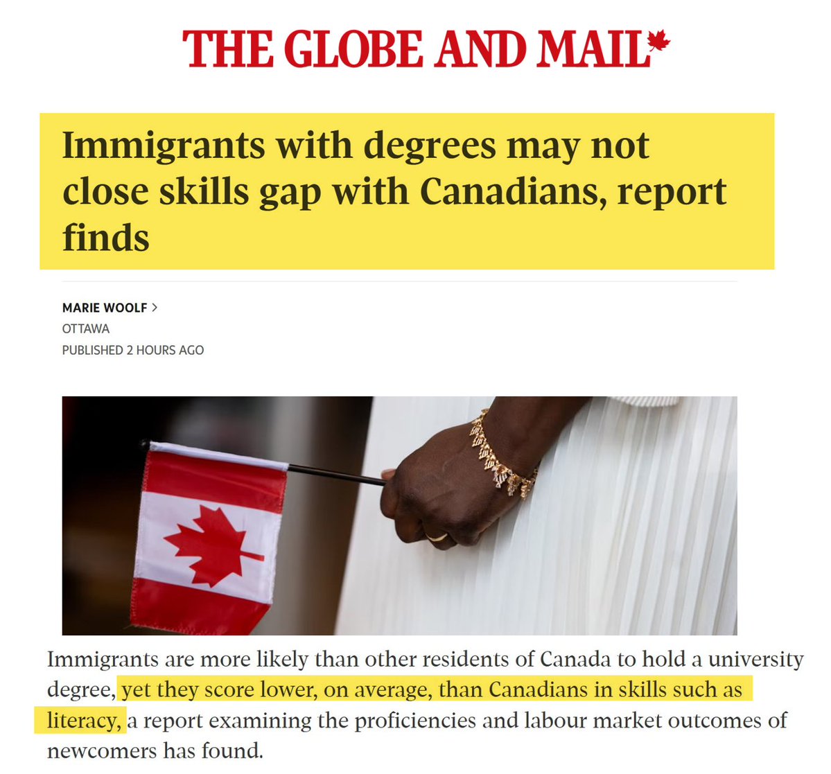 vesperdigital's tweet photo. 📢
Failed public servant and IRCC Immigration minister @LenaMetlegeDiab's plans just got brutally 𝗽𝘂𝗹𝘃𝗲𝗿𝗶𝘇𝗲𝗱 by the Globe &amp; Mail! 

𝗪𝗵𝗮𝘁 𝗴𝗼𝗼𝗱 𝗮𝗿𝗲 𝗺𝗶𝗴𝗿𝗮𝗻𝘁𝘀 𝘄𝗶𝘁𝗵 𝗱𝗶𝗽𝗹𝗼𝗺𝗮𝘀 𝗶𝗳 𝘁𝗵𝗲𝘆'𝗿𝗲 𝗶𝗹𝗹𝗶𝘁𝗲𝗿𝗮𝘁𝗲?

Now what Lena?🤣 https://t.co/W83EmZfDgp