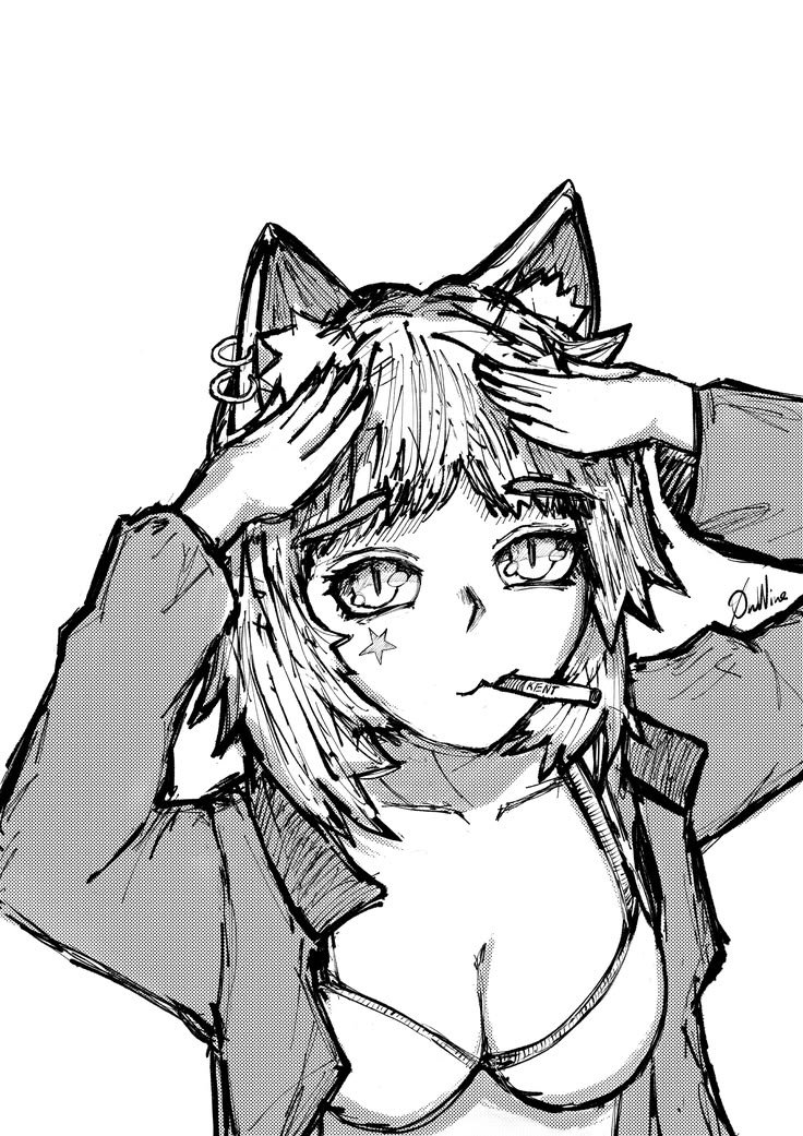 OnWineArts's tweet photo. #Yani_Neko #chainsmoker_cat #art #mangastyle https://t.co/L191x9BGar