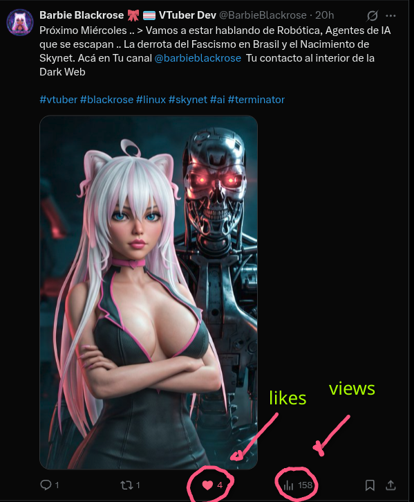 BarbieBlackrose's tweet photo. Cómo puedo hacer para que mi contenido le llege a la gente correcta?? , ustedes usan etiquetas? Necesito ayuda de quienes entiendan mejor el algoritmo. Es decir que se muestre a quienes les interesa estos temas. ? sino no tiene sentido la aplicación

#seo #positioning #help https://t.co/aUuRErUq6a