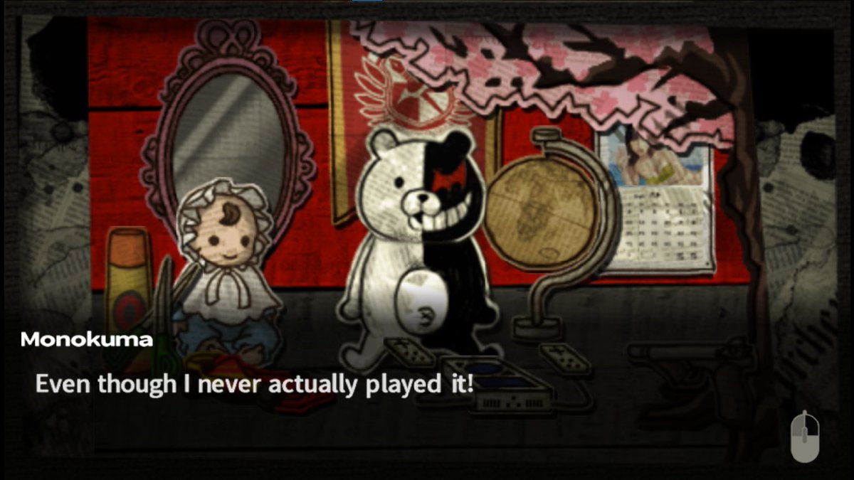 Edborlon's tweet photo. In an attempt to create despair, monokuma starts acting like the average UTDRtwt user https://t.co/2uijsOgGOc