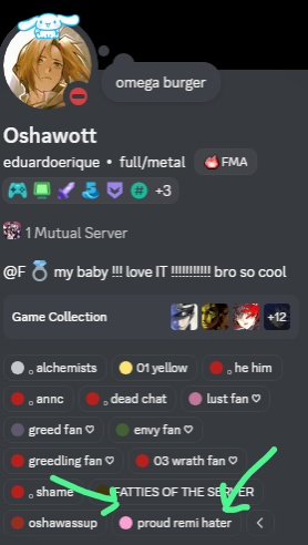 skuIIguzma's tweet photo. @mosstropicalz same folks who came in clutch with the screen shot exported the entire server. Its genuinely vile. They have an entire role dedicated to hating remi. Look at this shit. This is a harassment campaign. Found so much proof of shit here too. Will be making a doc if youre interested. https://t.co/fF48A4af9T