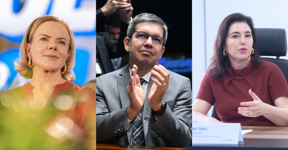 eixopolitico's tweet photo. 🇧🇷 Davi Alcolumbre tenta, com aliados, emplacar a indicação de Rodrigo Pacheco para o STF. Caso consiga, abre vaga no TCU com a saída do ex-senador. Nos corredores de Brasília, três nomes circularam esses dias como cotados: Gleisi Hoffmann, Randolfe Rodrigues e Simone Tebet.

Fontes do governo avaliam, entretanto, que Tebet deveria ir para um órgão mais estratégico, como o Itamaraty ou MDIC, e não voltar ao Planejamento, pasta que comandou de 2023 até este ano.