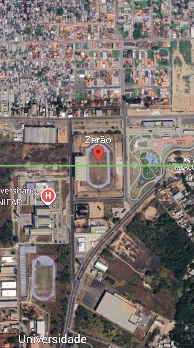 theiaincameron's tweet photo. The Estádio Olímpico Milton de Souza Corrêa in Macapá, Brazil is unique in the world. 

Its halfway line sits right on the Equator, so that over the course of one match a team plays a game in both the northern and southern hemispheres. https://t.co/ekbuTWQ55Z