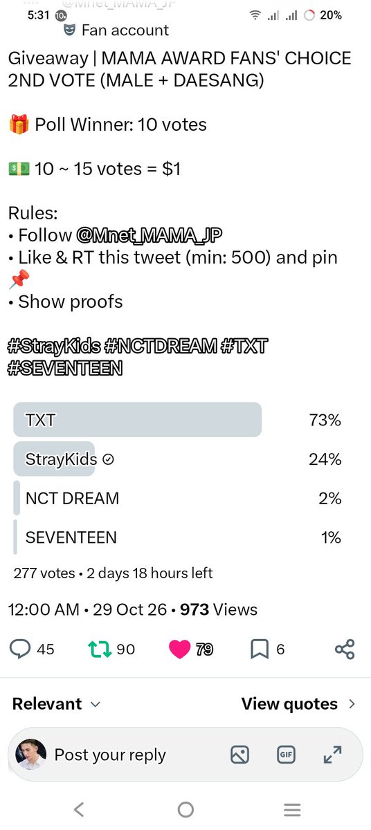 Sofielay's tweet photo. @Mnet_MAMA_JP For #StrayKids thanks https://t.co/KWO6AI41NK