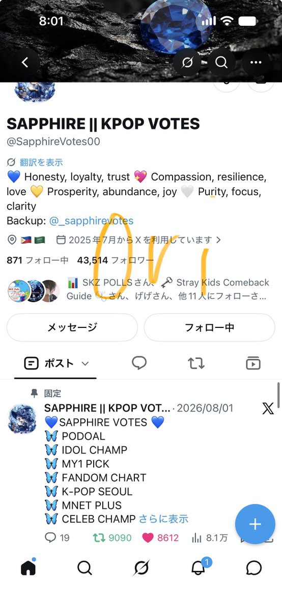 Hyunjin0320Ori's tweet photo. @mia893223324 @SapphireVotes00 @_sapphirevotes done for #StrayKids thank you. https://t.co/jEBmOxF0pH