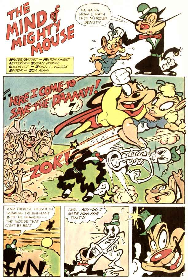 spumdonor's tweet photo. "The Mind of Mighty Mouse"
story &amp; art by Milton Knight
originally published in Mighty Mouse #1 (1987)

(1/2) https://t.co/UcmhSvivMD